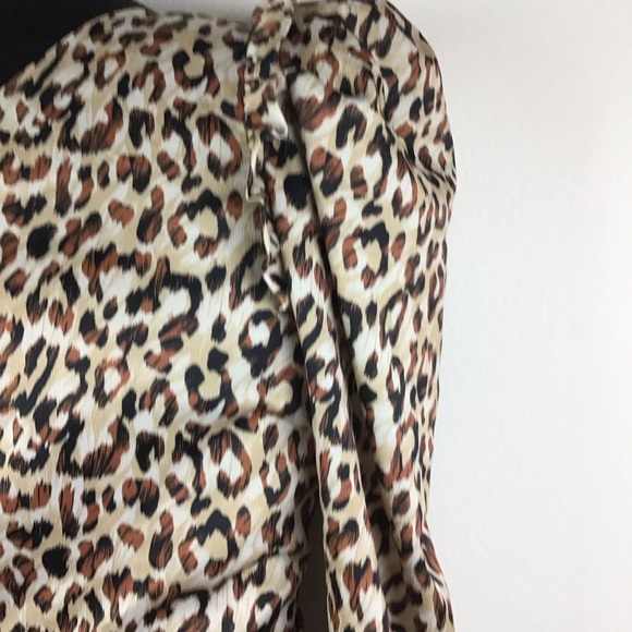 Lavish Alice Leopard Print One Shoulder Satin Mini Dress - Picture 4 of 8